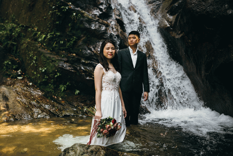 Kanching Falls wedding