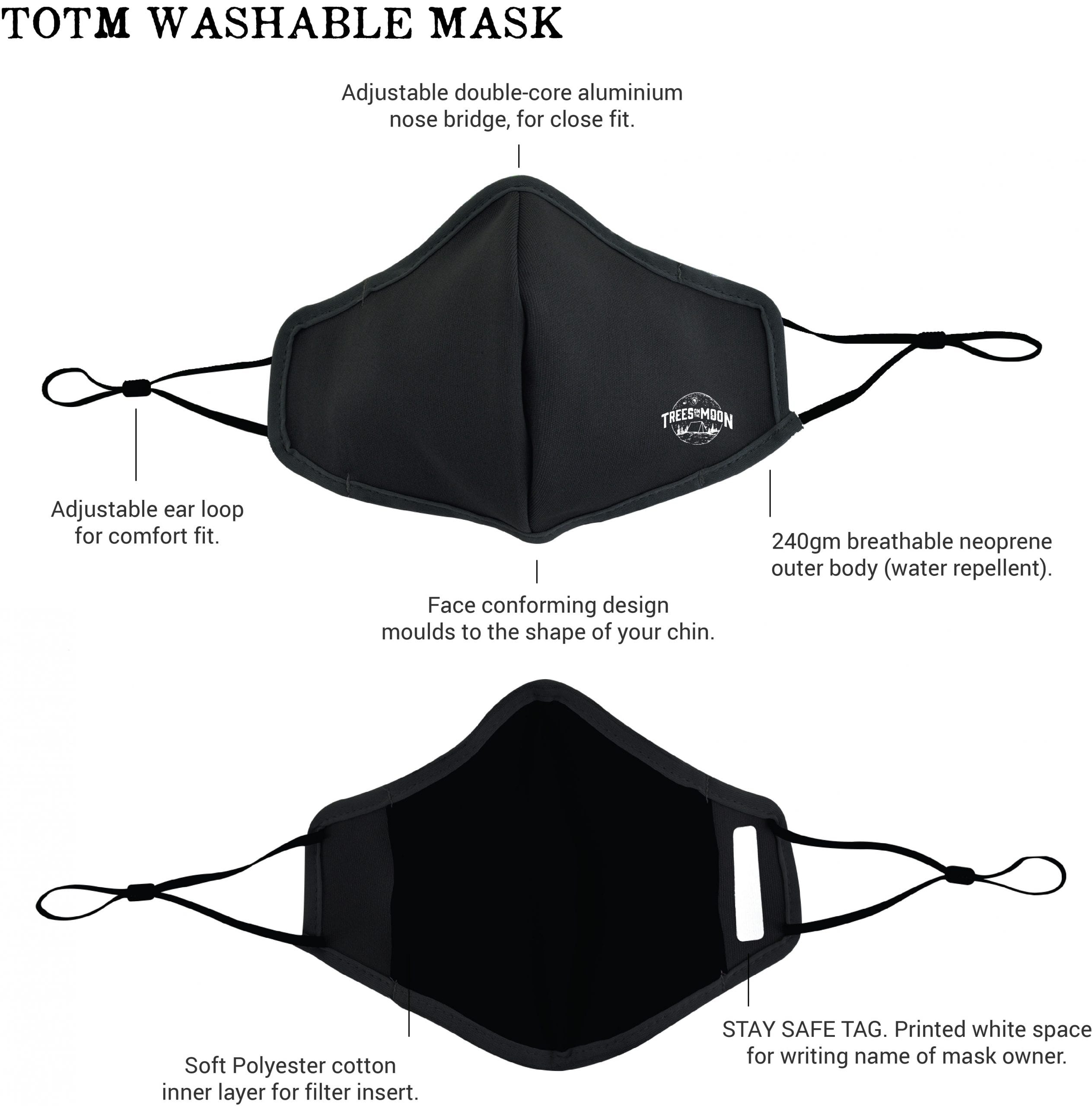 TOTM Washable Face Mask  Eco-friendly, Stylish & Reusable