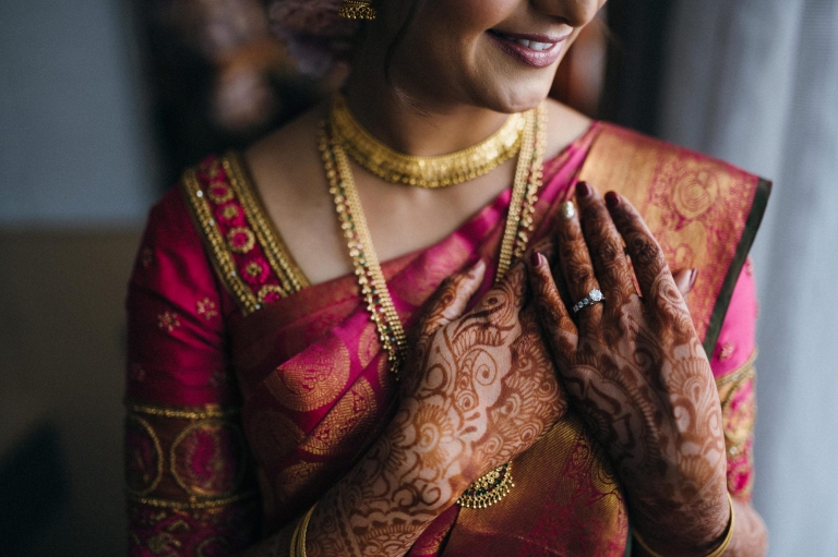 Indian bride wedding details