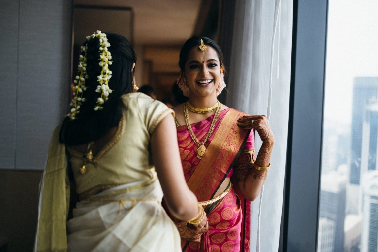 malayalee wedding bride gown