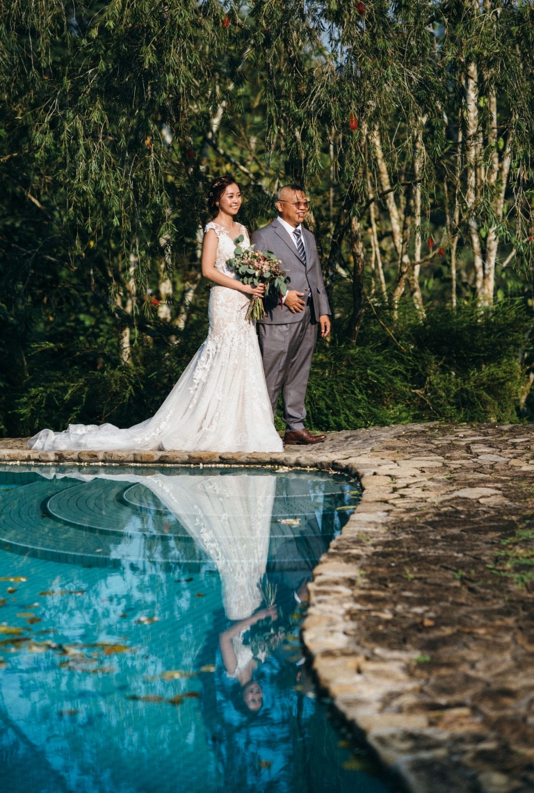 Garden wedding ceremony