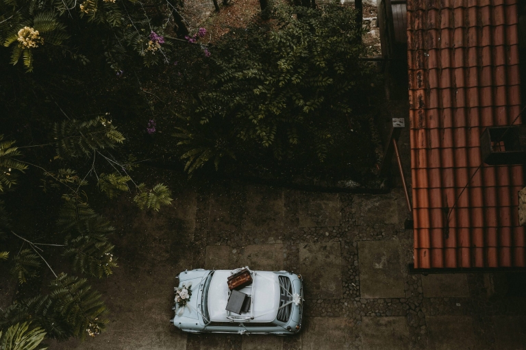 Mini Cooper in wedding