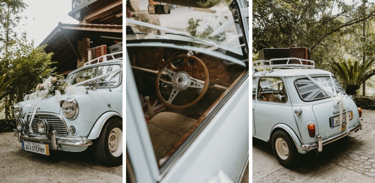 Mini Cooper in wedding