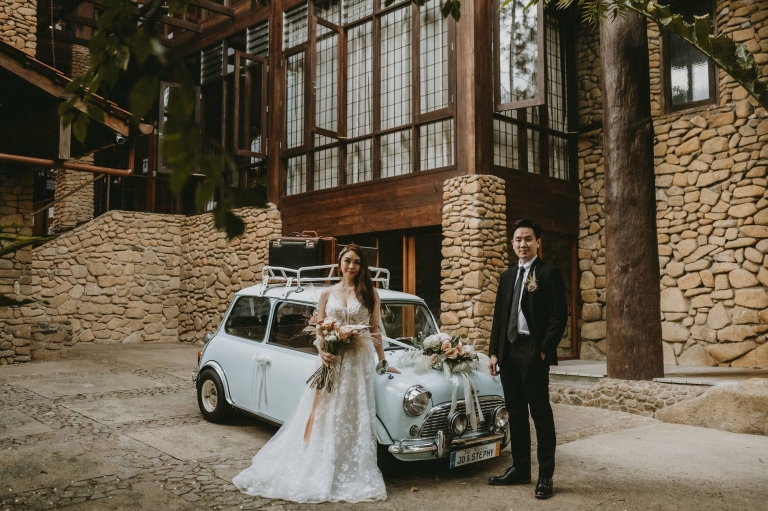 Wedding vintage car