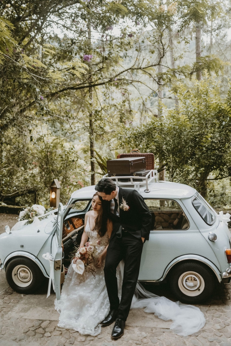 Wedding vintage car