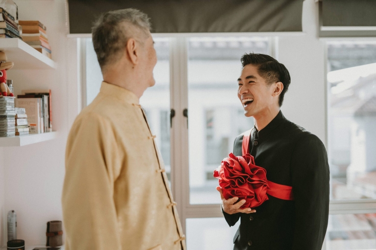 Groom and Dad