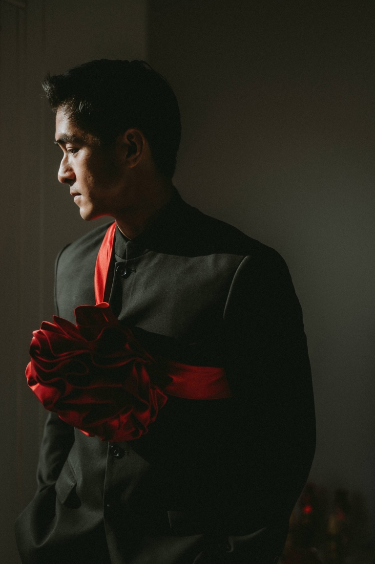 Groom alone portrait