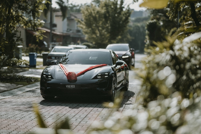 Porsche Taycan bridal car