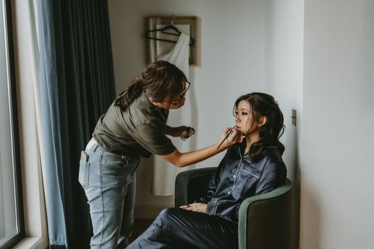 Bride getting ready at The Chow Kit Hotel